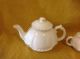 Vintage Porcelain White China Teapot Creamer Sugar.  Y Chamber Pots photo 1