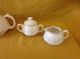 Vintage Porcelain White China Teapot Creamer Sugar.  Y Chamber Pots photo 2