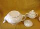 Vintage Porcelain White China Teapot Creamer Sugar.  Y Chamber Pots photo 3