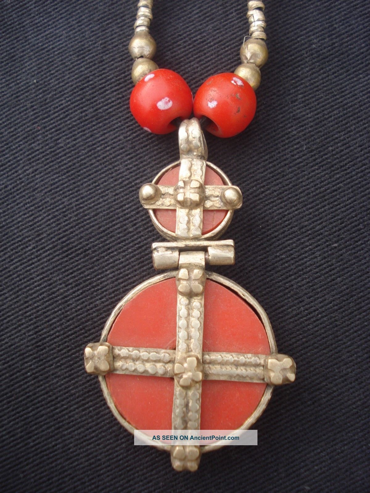 Old African Ethiopian Christian Necklace Late Nineteenth,  Early 20th Century Jewelry photo