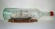Antique Ship In A Glass Bottle - Master Crafted Museum Quality Folk Art Model Ships photo 1