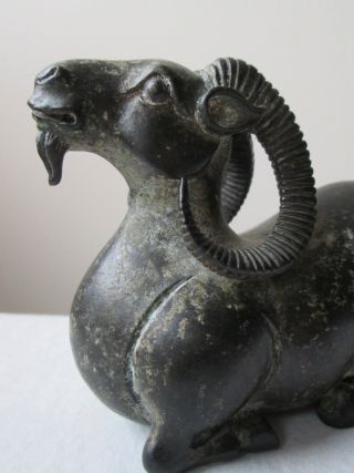 Ancient Antique 400 Bc Persian Islamic Achaemenid Period Bronze Ram Figure photo
