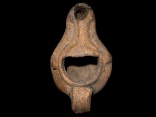 Roman Clay Oil Lamp With The Maker Logo, photo