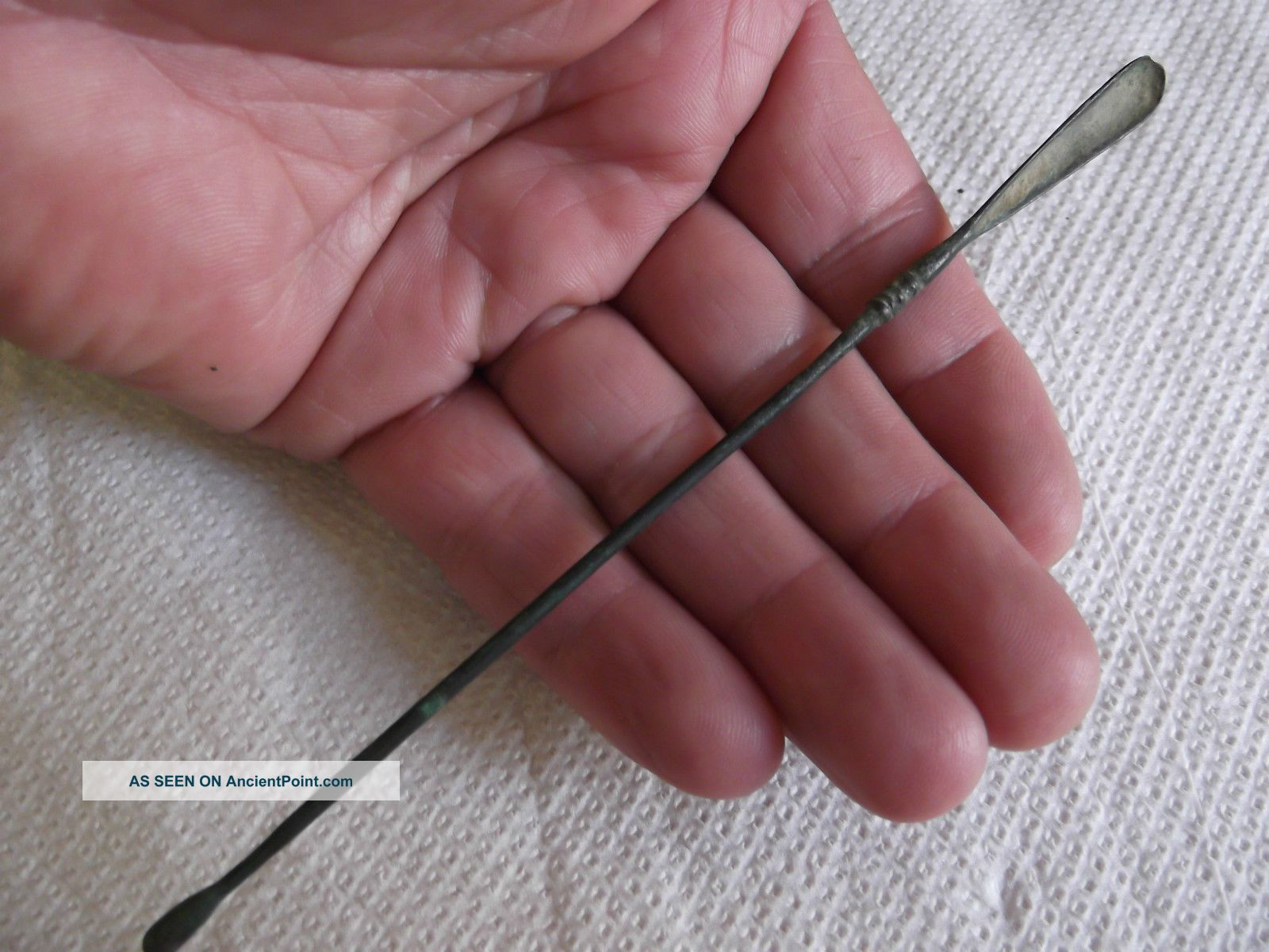 Metal Detecting Find Bronze Roman Cosmetics Spoon London British photo