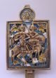 Russian Orthodox Bronze Icon Saints Princes Boris And Gleb.  Enameled Roman photo 1