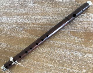 Antique French Rosewood One Keyed Military Fifre In Db - A.  Lecomte Paris Flute photo