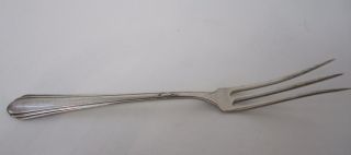. 925 American Sterling Silver Pat.  1928 Medium 3 Tine Fork With Diamond Design photo
