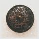 Antique Rare Black Glass W Gold Stone Steel Screen Back Button Buttons photo 2