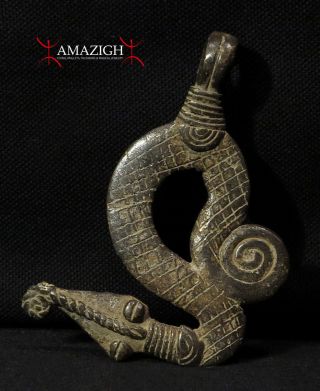 Gan Bronze Amulet - Snake - Burkina Faso photo