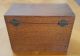Globe Wernicke Wood Index Box Oak Recipe Card Antique 85 - C Mt Lebanon Pittsburgh Boxes photo 2