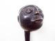 Antique African Wooden Hand Carved Knobkerrie Wood Face Knobkierie Other African Antiques photo 2