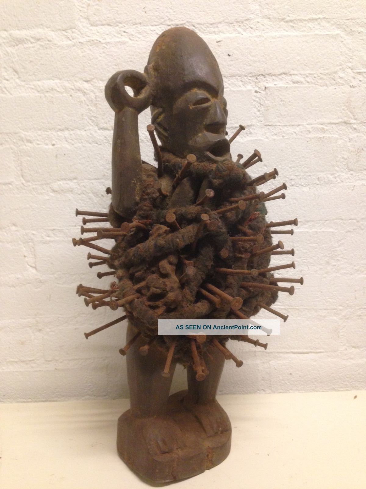 Congo: Old And Tribal African Bakongo Figure Or Statue - 47 Cm. Sculptures & Statues photo