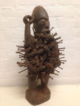 Congo: Old And Tribal African Bakongo Figure Or Statue - 47 Cm. photo