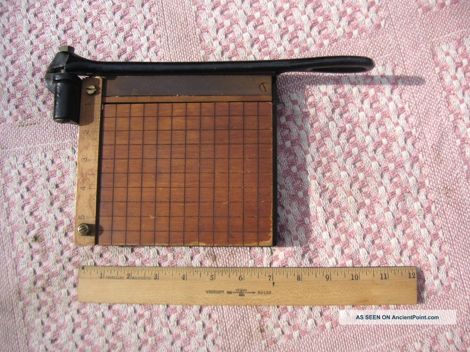 Antique Eastman Kodak No 1 Trimming Board Photo Paper Cutter Wood & Iron Other Mercantile Antiques photo