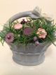 Easter Vtg Button Bokay/lavender Basket - Country Decor - Ornie - Shabby Cottage Chic Primitives photo 3