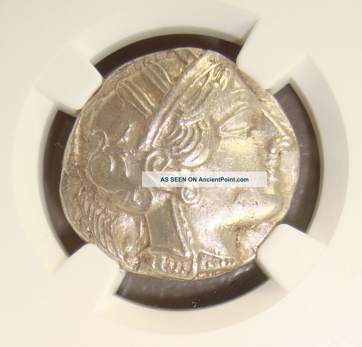 454 - 404 Bc Attica Athens Athena / Owl Ancient Greek Silver Tetradrachm Ngc Ch Au Greek photo