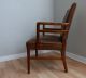 Gunlocke Walnut And Leather Armchair Club Mid Century Modern Chair 1900-1950 photo 2