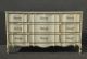 Vintage French Provincial Dixie Off White & Gold Triple Dresser Brass Hardware Post-1950 photo 1
