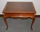 Queen - Anne Style Solid Mahogany Side Table W/ Banded Inlaid Top & Pull - Out Post-1950 photo 2