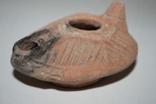 Quality Ancient Roman Pottery Oil Lamp 4/5th Cent Ad photo