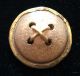 Antique 18th C Wood Back Button W/ Repousse Snowflake Brass Top Buttons photo 1