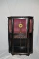 French Gothic Display Cabinet,  Glass Doors,  Oak,  1890s,  Antique,  Religious 1800-1899 photo 1