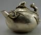 Collectible Decorated Old Handwork Tibet Silver Carved Peach Tea Pot Gd8148 Teapots photo 1