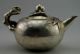 Collectible Decorated Old Handwork Tibet Silver Carved Peach Tea Pot Gd8148 Teapots photo 2