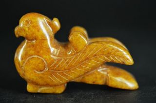 Delicate Chinese Old Jade Hand Carved Phoenix Lucky Statue Jp246 photo