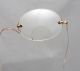 Antique 10k Gold Victorian Rimless Bifocal Eyeglasses Spectacles Riding Temple Optical photo 3
