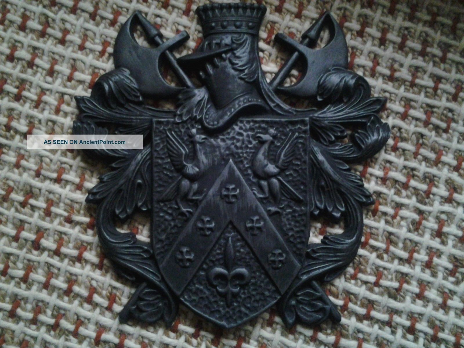 Coat Of Arms Vintage Stamped Japan Heavy Metal 18 X 17 Metalware photo