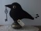 Primitive Wool Crow Bird Door Knob Key Charm Make Do Pin Cushion Pfatt Ehag Primitives photo 1