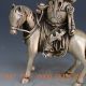 Chinese Silver Copper Hand - Carved Fortuna & Horse Gd6726 Other Antique Chinese Statues photo 3