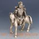 Chinese Silver Copper Hand - Carved Fortuna & Horse Gd6726 Other Antique Chinese Statues photo 4