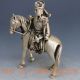 Chinese Silver Copper Hand - Carved Fortuna & Horse Gd6726 Other Antique Chinese Statues photo 5