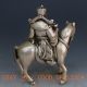 Chinese Silver Copper Hand - Carved Fortuna & Horse Gd6726 Other Antique Chinese Statues photo 6