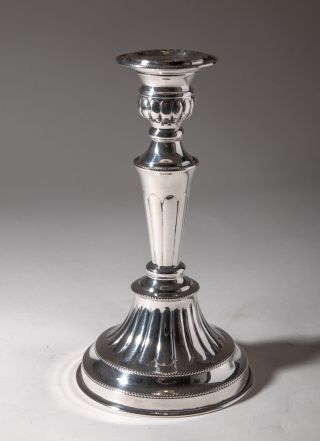 Vintage Viners Silver Alpha Plate Single Column Candlestick photo