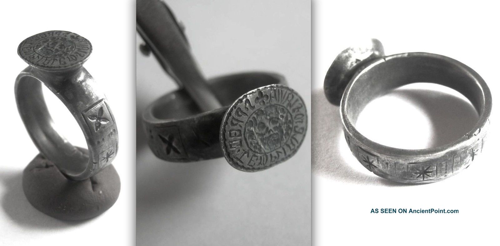 Unique Medieval Knights Templar Signet Ring From A Preceptoris Alemania Roman photo