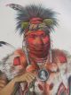 Antique Native American Indian Color Lithograph - Ne - Sou - A - Quoit A Fox Chief Native American photo 2