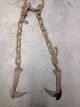 Vintage Hand Forged Logging Chain With Forged Hooks Tree Chains Hooks & Brackets photo 1