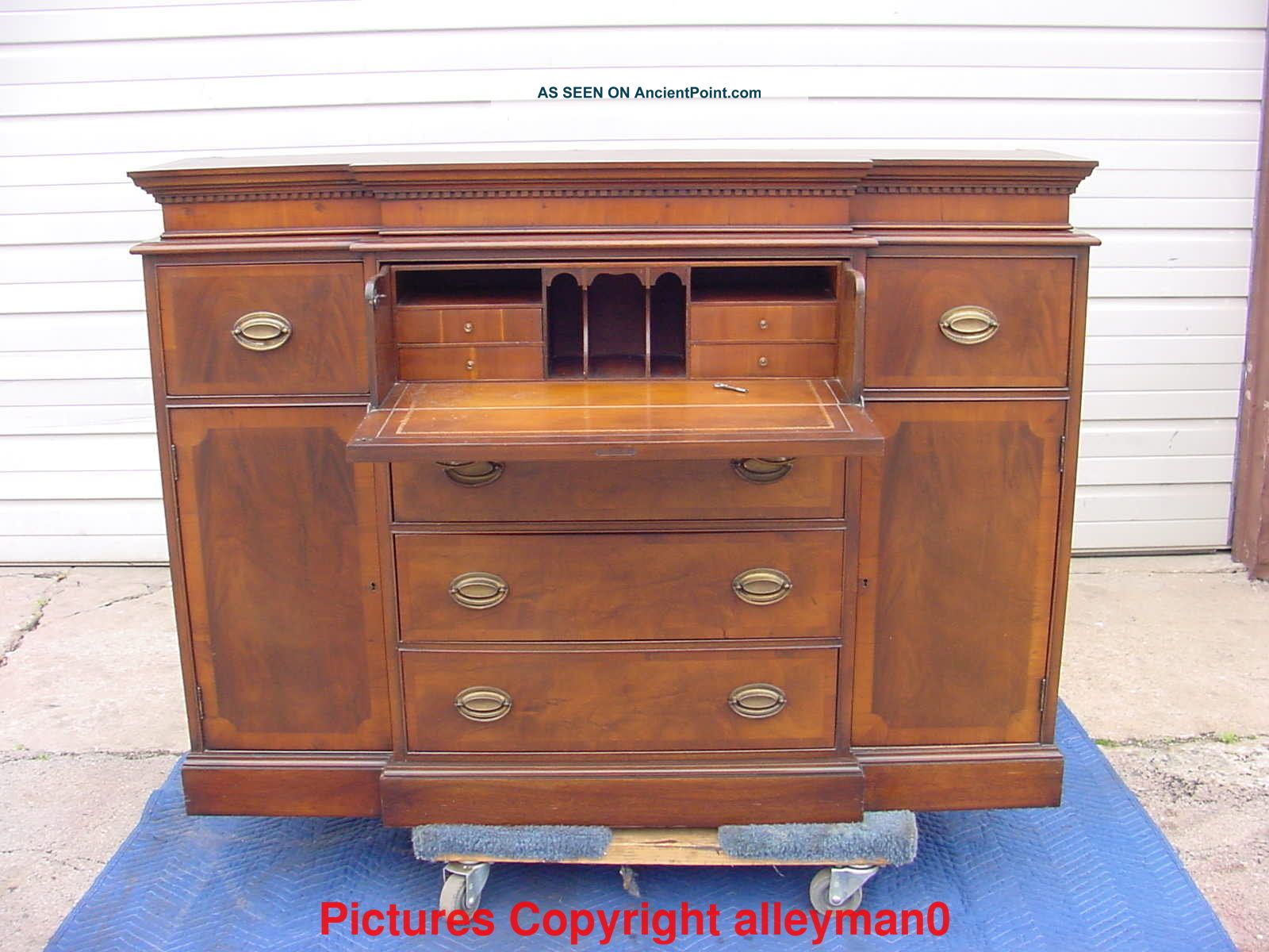 Antique Vintage Fancher Furniture Co.  Butlers Desk Sideboard Server Chest 1900-1950 photo