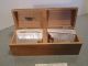Vintage Recipe Box Wood Double Wide W/ Recipe Card Holder & Recipes Boxes photo 1