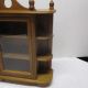Vintage Wood Wall Hang Curio Cabinet / Shelf,  Table Top Glass Door Display Case Display Cases photo 5