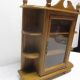 Vintage Wood Wall Hang Curio Cabinet / Shelf,  Table Top Glass Door Display Case Display Cases photo 6