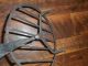 Antique Wrought Iron Turning Fire Cooking Trivet Hand Forged Black Unusual Ooak Hearth Ware photo 1