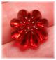 Antique Charm String Transparent Red Jello Mold Glass Button Buttons photo 2