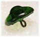 Antique Charm String Transparent Emerald Green Petal Ribs Raised Knob Button Buttons photo 2
