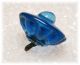 Antique Charm String Sapphire Blue Scalloped Glory Raised Knob Glass Button Buttons photo 1