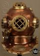 Antique Diving Divers Helmet Solid Steel Brass U.  S Navy Mark V Full Size 18 Inch Diving Helmets photo 1