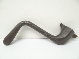 Vintage Old Metal Cast Iron Turn Right Crank Handle Woodstove Ash Shaker photo